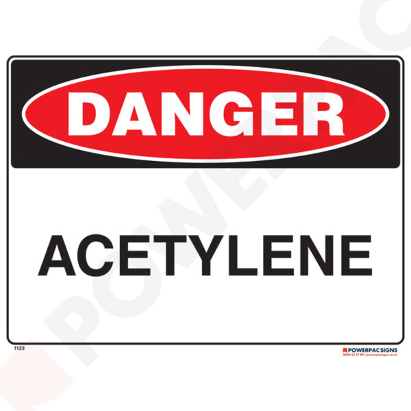 Danger Sign - Acetylene
