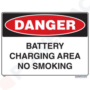 Danger Sign - Battery Charging Area - No Smoking
