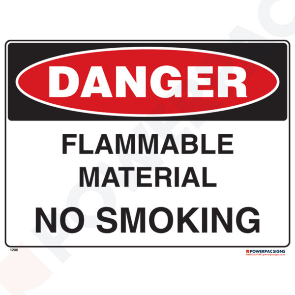 Danger Sign - Flammable Material - No Smoking