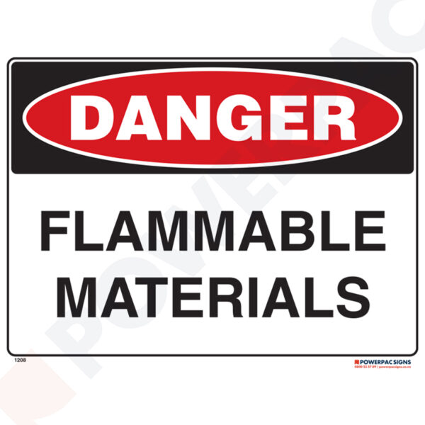 Danger Sign - Flammable Materials