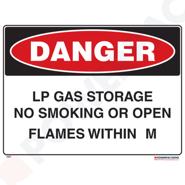 Danger Sign - LP Gas Storage - No Smoking or Open Flames Within _M