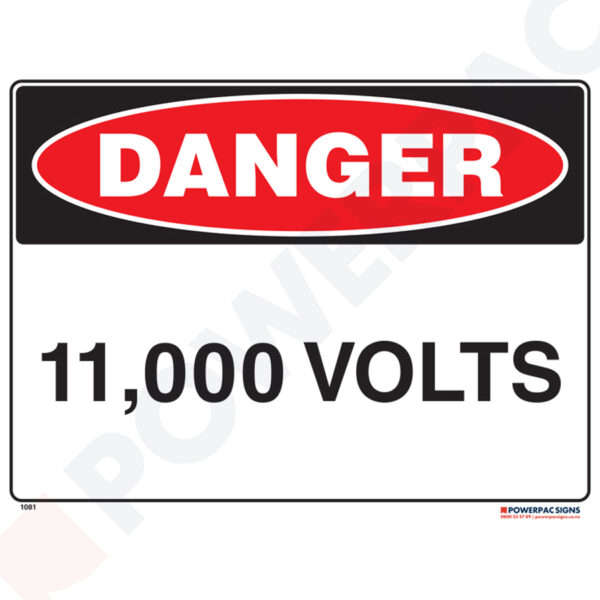 Danger Sign - 11,000 Volts
