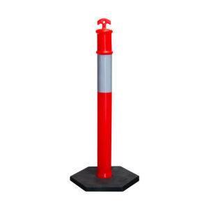 Portable T Top Bollard - Orange - 1.1m- 6kg rubber base