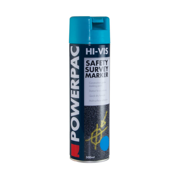 POWERPAC - Survey Marking Paint 500ml - Fluro Blue