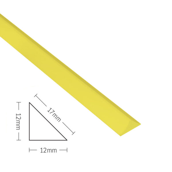 Form Fillet - 12mm - 2.9m - PVC Yellow (12 x 12 x 17mm)