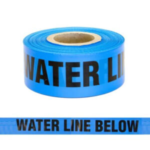 Barrier Tape Danger Water Mains Below 250m x 75mm
