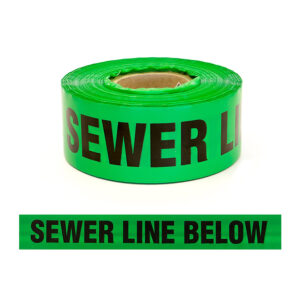 Barrier Tape Sewer Line Below 250m x 75mm