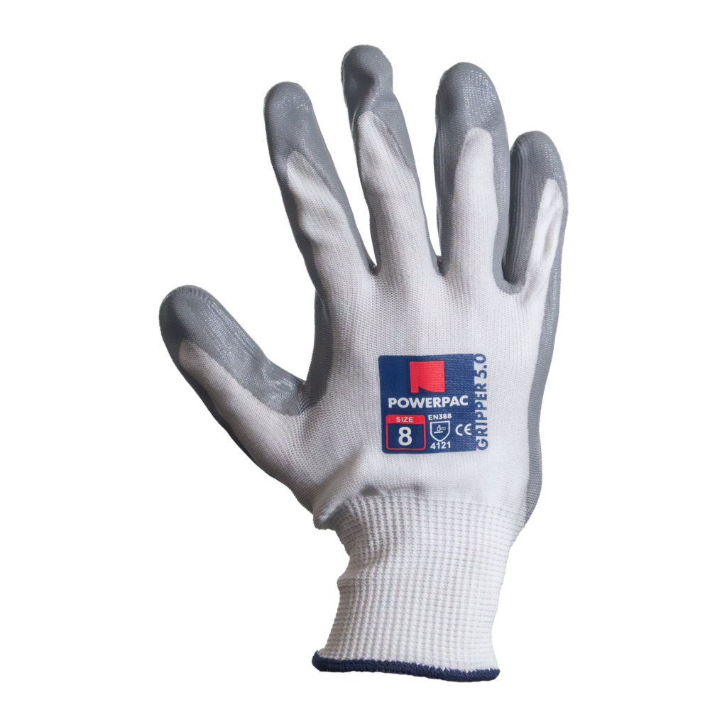 Gripper Glove - Nitrile Palm Coating - Size 8 (M)