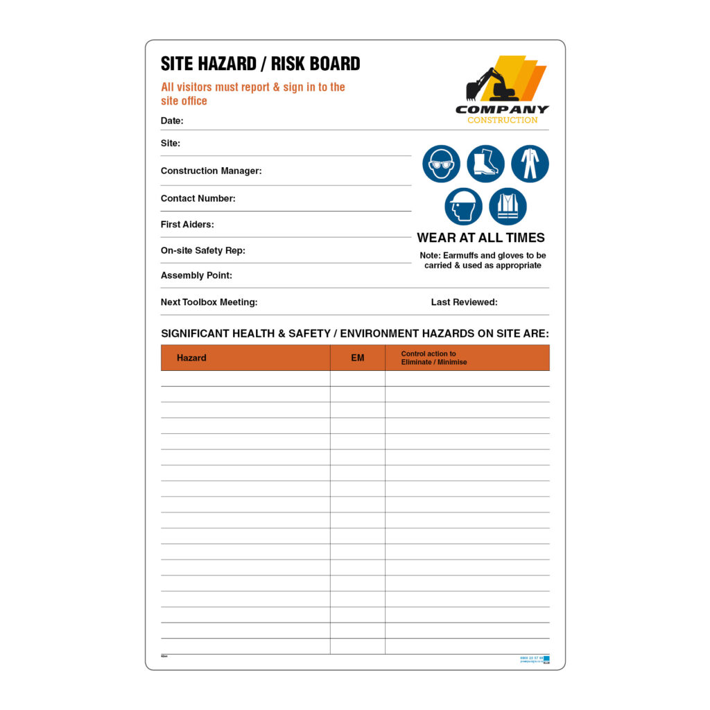 Hazard Board - 1200 x 800mm ACM