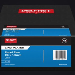 Delfast 25 x 1.6mm Zinc Plated Loose Panel Pins 5kg
