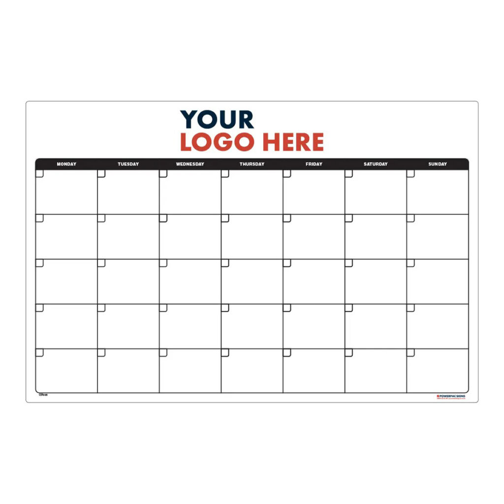 Monthly Planner Board - 2400mm x 1200mm
